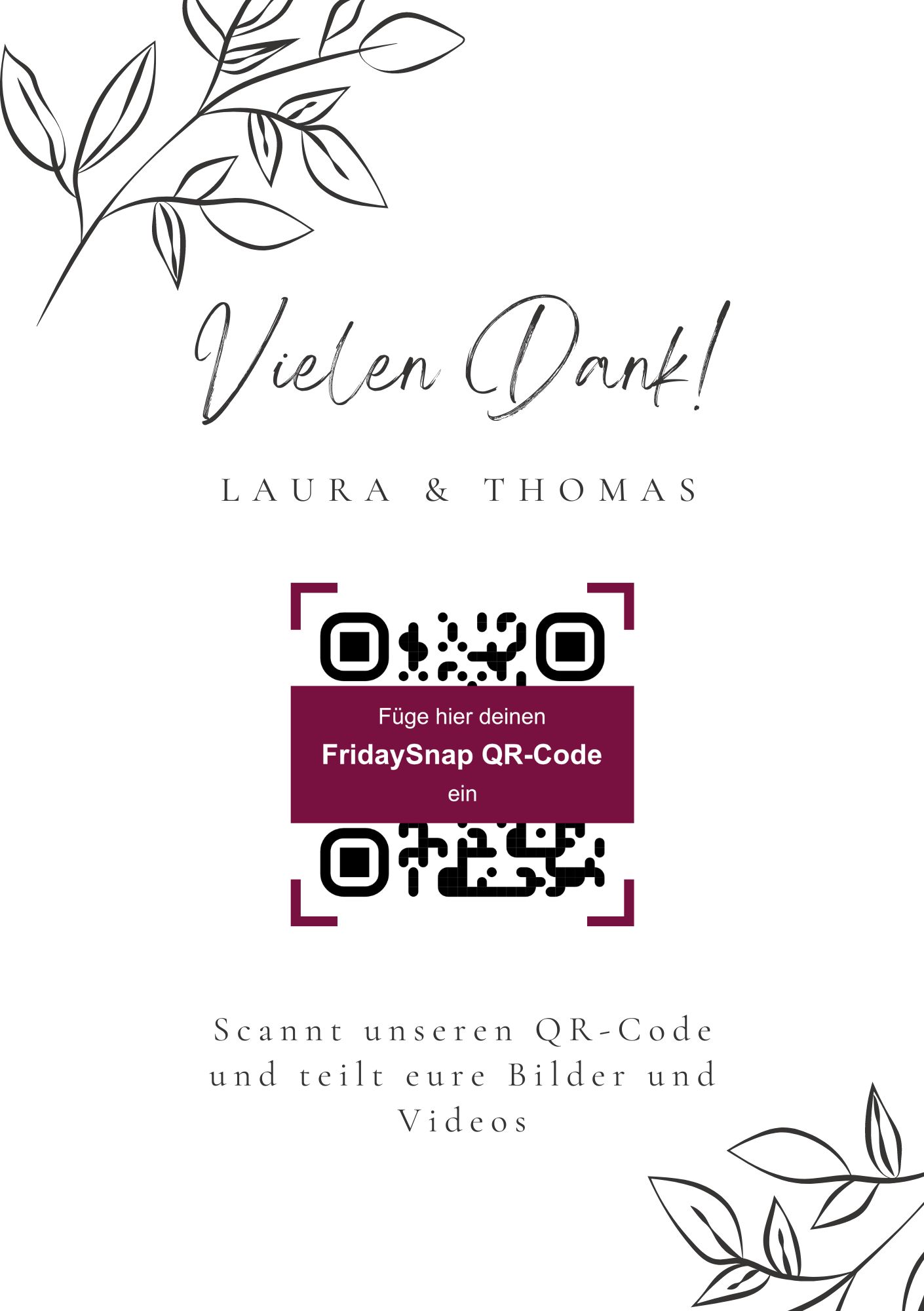 QR-Code Template 2 black and white